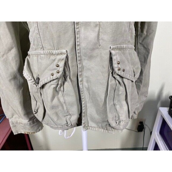 Mason's Woman Rites EU Size 42 Embroidered Studded Green Utility Jacket Full Zip - Picture 15 of 16